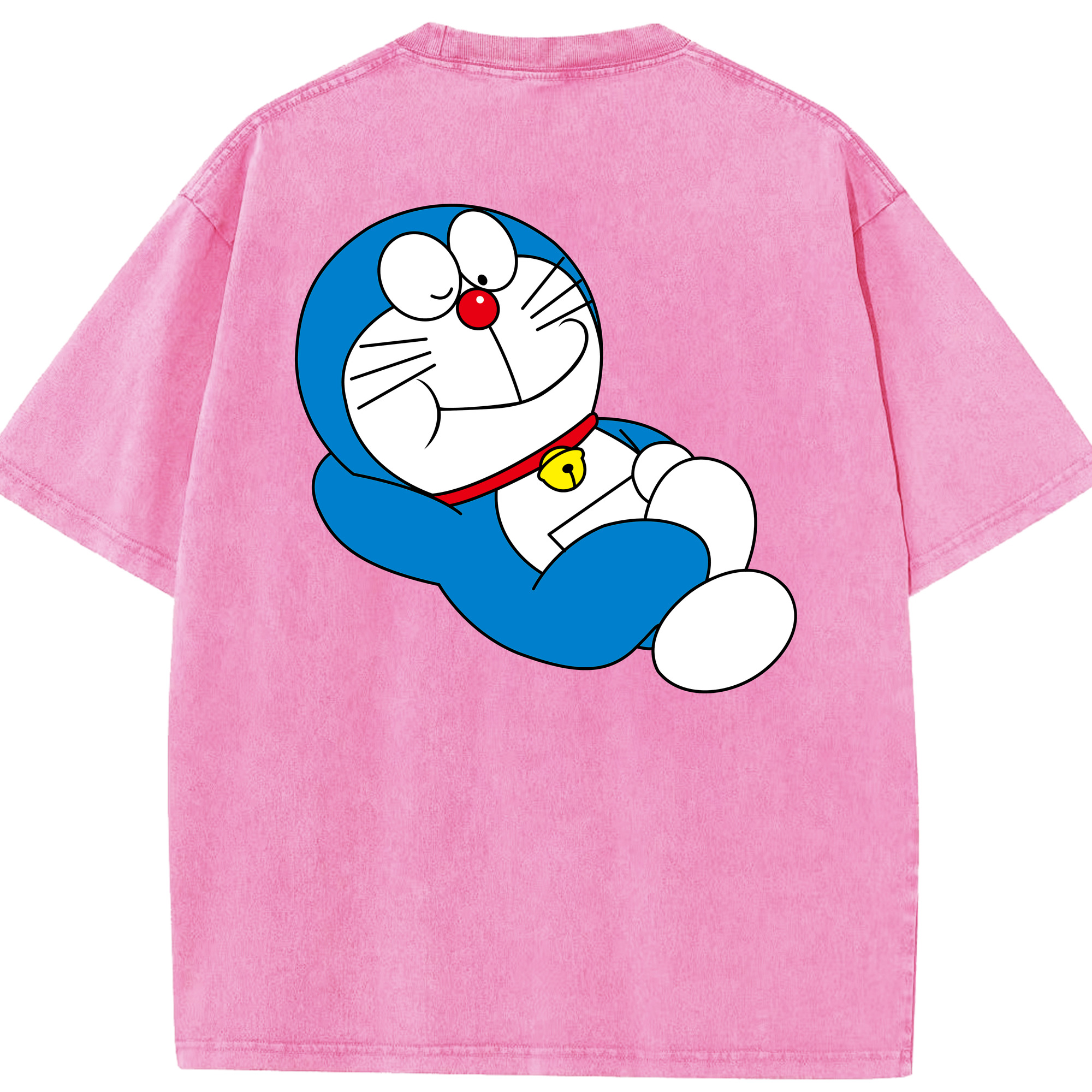 （画像用） ドラえもん Doraemon 綿100% ヴィンテージ風 半袖Tシャツ（背面プリント）